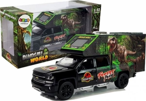 Lean Sport Camper med Dinosaurer 1:32 Svart