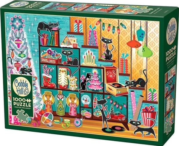 Puzzle 1000 Christmas Through the Eyes of a Cat G3