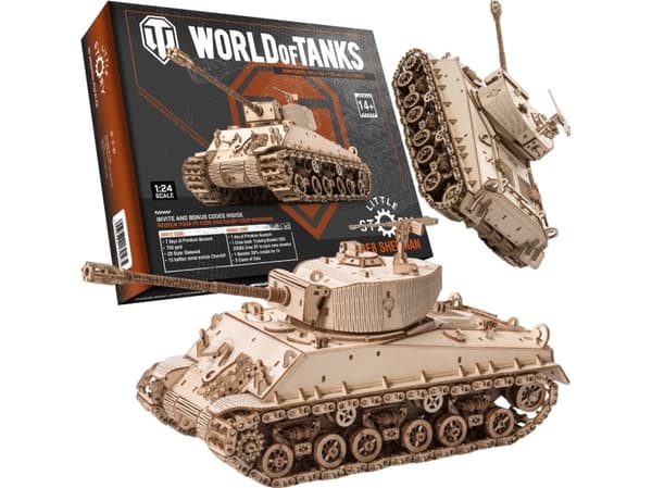 3D-pussel i trä - M4A3E8 Sherman