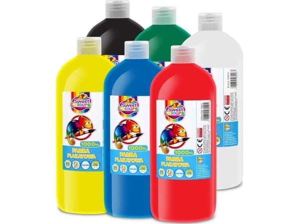 Julistevärit 1000ml pulloissa (6 väriä)