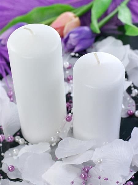 Party Deco Club Candle Matt Hvit 12x6 cm, 6 stk Universal