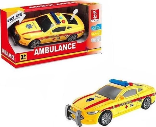 Bilambulanse lys og lyd 17cm