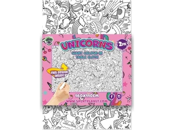 Tablecloth to paint Unicorns 2pcs