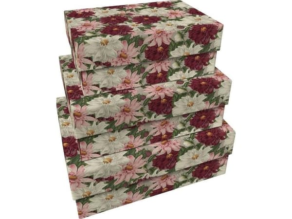 Koristeelliset laatikot Dahlia violetti 3kpl