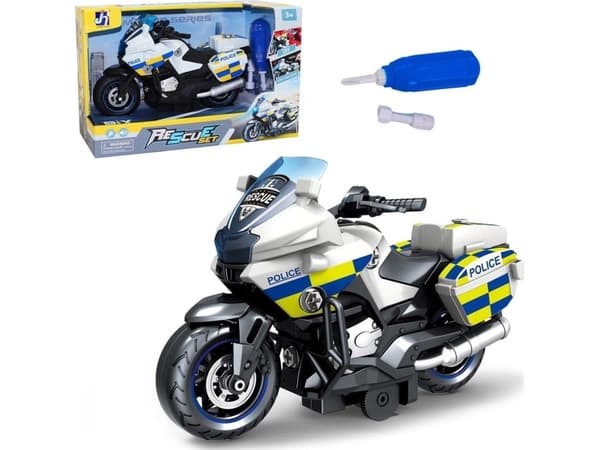 Battery-powered police motorcycle turnout bike