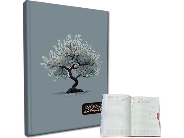 Kalender 2025 A5 ukentlig spredd tre