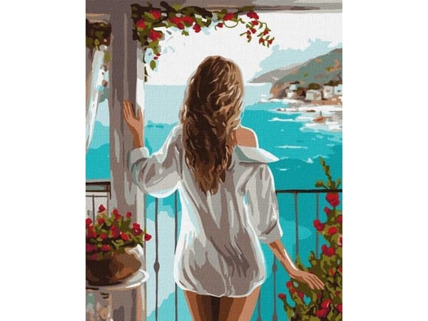 Maling etter tall - Sjøavstand 40x50cm