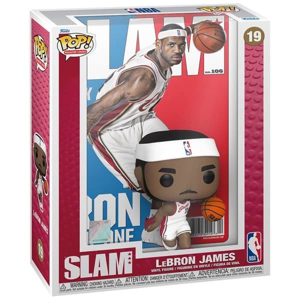 NBA Cover POP! Basketball Vinyl figur LeBron James (SLAM Magazine) 9 cm