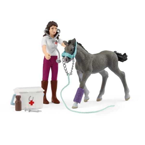 schleich® Pocket Set Mrs Kramer med føl 42752