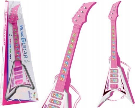 Elektrisk gitar lys lyd rosa