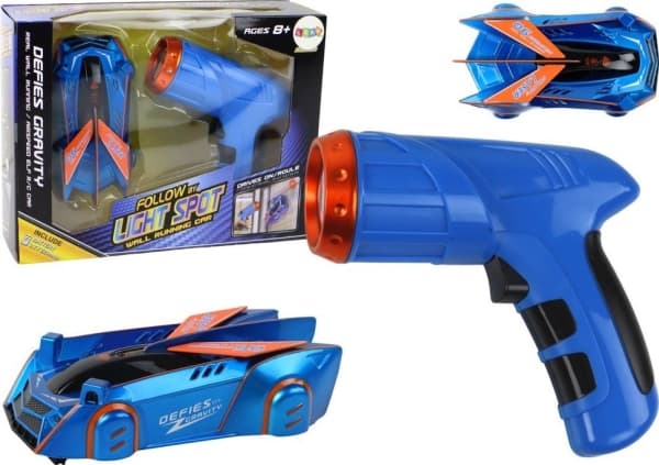 Urheiluauto ajo seinille, kattoon, laser sininen LEAN lelut