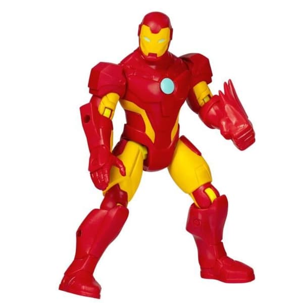 MixMashers Iron Man, 12 cm anpassningsbar statyett att mixa och matcha med tillbehör, Marvel, från 4 år