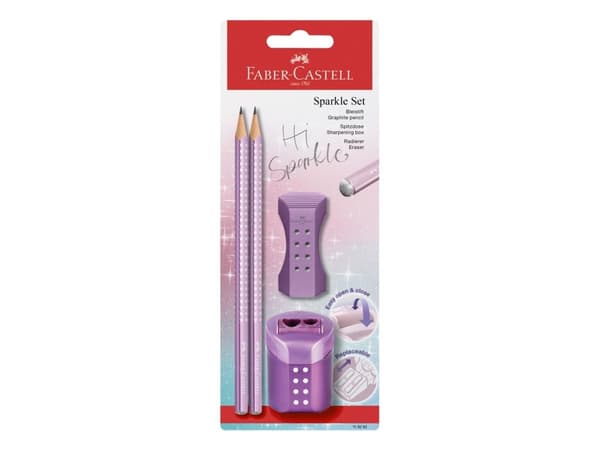 FABER-CASTELL kirjoitussetti GRIP SPARKLE, lajiteltu sisältää: 1 x lyijykynä GRIP SPARKLE - 1 kpl (118282)