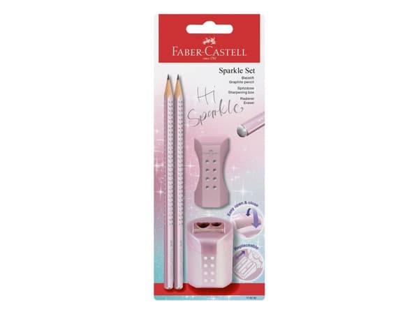 FABER-CASTELL kirjoitussetti GRIP SPARKLE, lajiteltu sisältää: 1 x lyijykynä GRIP SPARKLE - 1 kpl (118282)