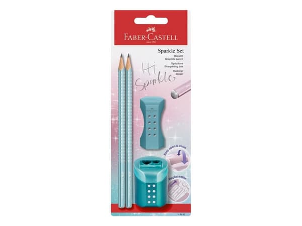 FABER-CASTELL kirjoitussetti GRIP SPARKLE, lajiteltu sisältää: 1 x lyijykynä GRIP SPARKLE - 1 kpl (118282)