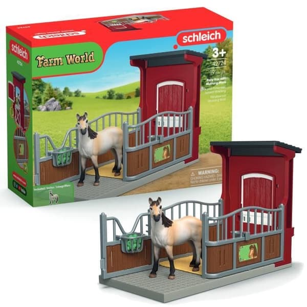 Coffret Box med Mustangsto, Realistisk figur, Storlek 24 cm, SCHLEICH 42724 Farm World, Från 4 år
