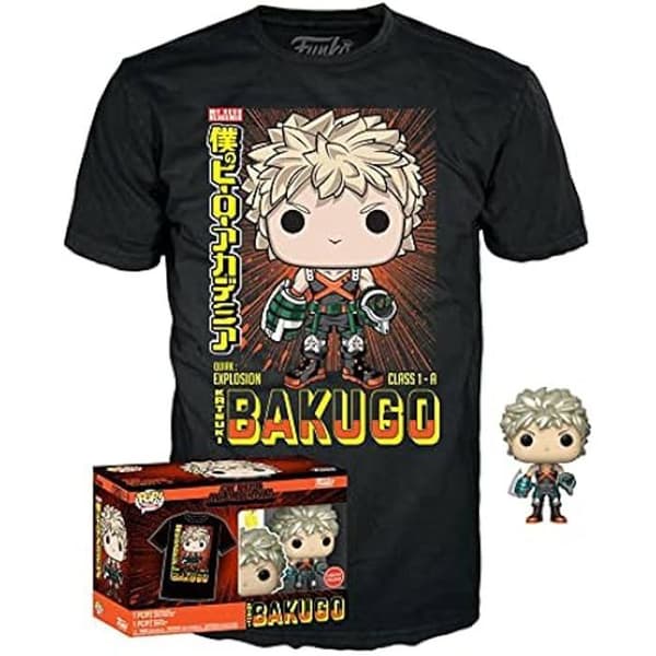 Figurine Funko Pop - My Hero Academia - Bakugo - Inkluderar T-Shirt - Modell N° 249 - Flerfärgad