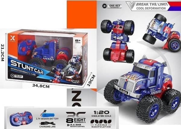 1:20 Transformerende R/C-bil med lader
