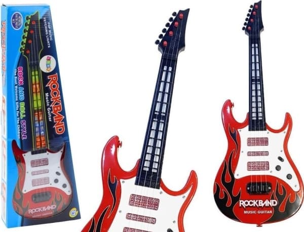 Rød elektrisk gitar EDUKAMP
