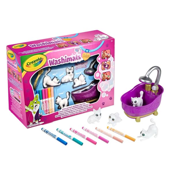 Playset Washimals Pets Crayola 74-7453 Badekar 6 Dele