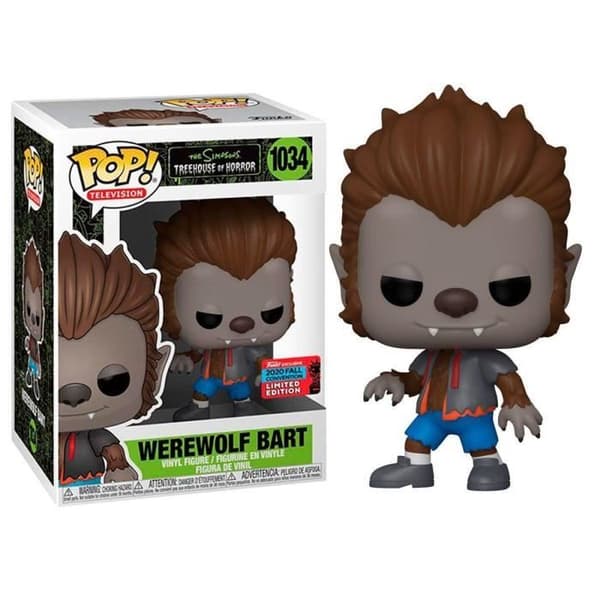 Figurine POP The Simpsons Varulv Bart Exklusiv - Funko - En storlek 9cm - Svart