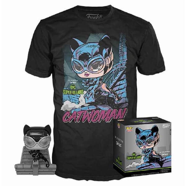 Figurine Funko POP &amp; T-shirt DC Jim Lee Catwoman