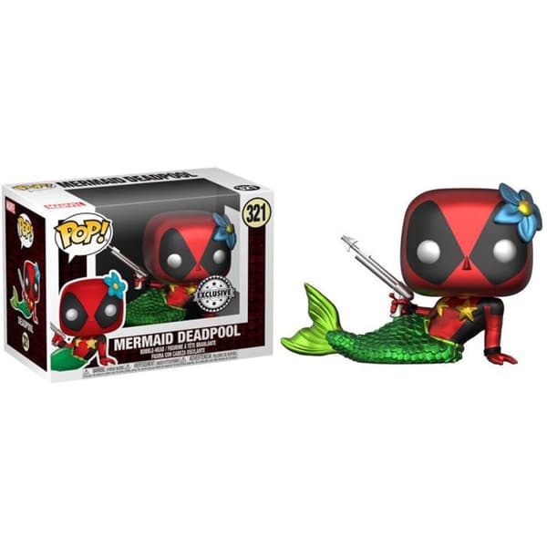 Figurine Funko POP & t-shirt Marvel Deadpool Sjöjungfru Exklusiv