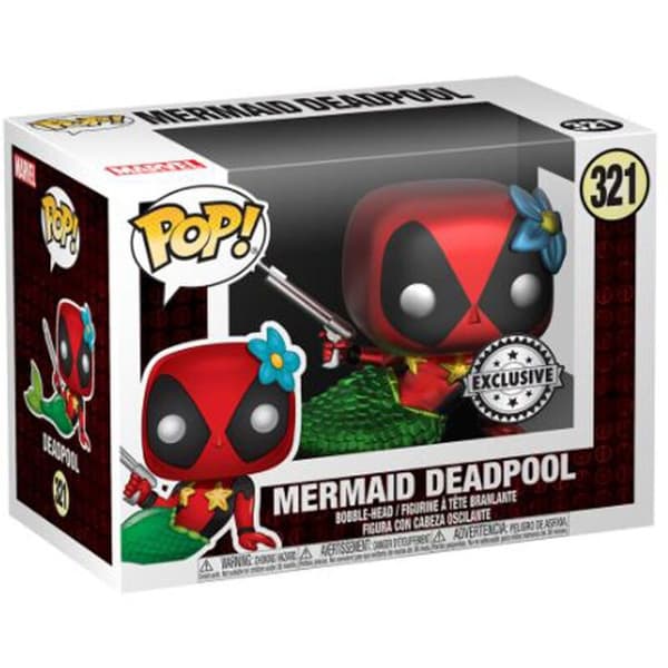 Figurine Funko POP & t-shirt Marvel Deadpool Sjöjungfru Exklusiv