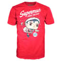 Miniatyrbild 3 av 5: Figurine Funko POP &amp; T-shirt Bakom DC Comics Superman Exklusiv Flockad