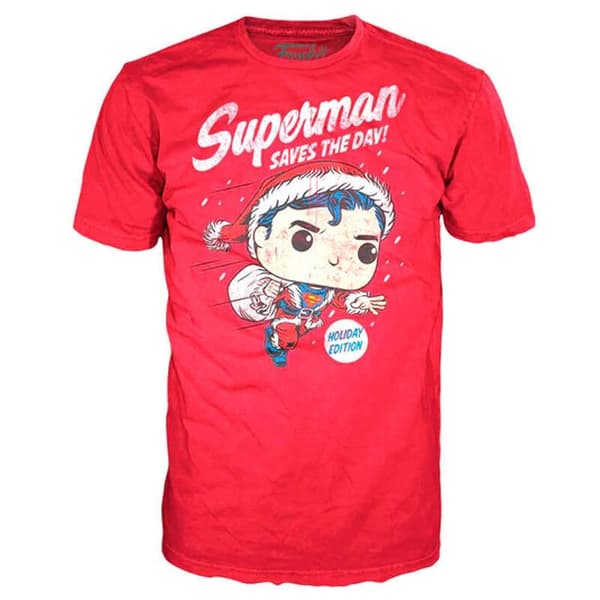 Figurine Funko POP &amp; T-shirt Bakom DC Comics Superman Exklusiv Flockad