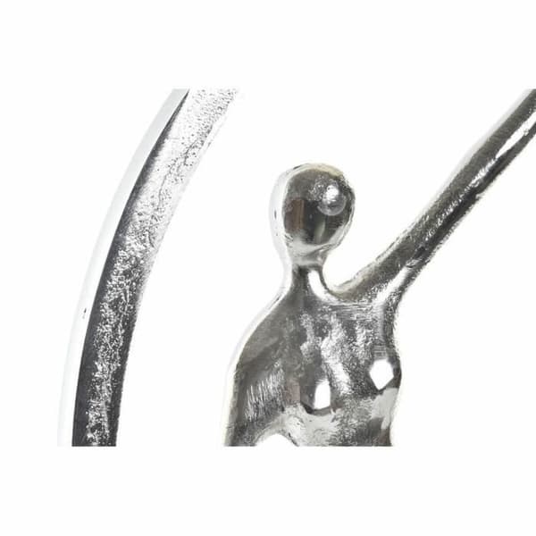 dekorativ figur silver aluminium människor (34 x 11 x 36 cm)