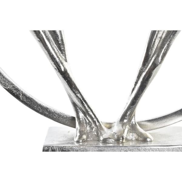 dekorativ figur silver aluminium människor (34 x 11 x 36 cm)