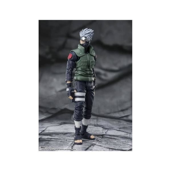 Bandai Tamashii Nations statyett - Naruto Shippuden - S.H. Figuarts Kakashi Hatake -Den berömda Sharingan-hjälten-