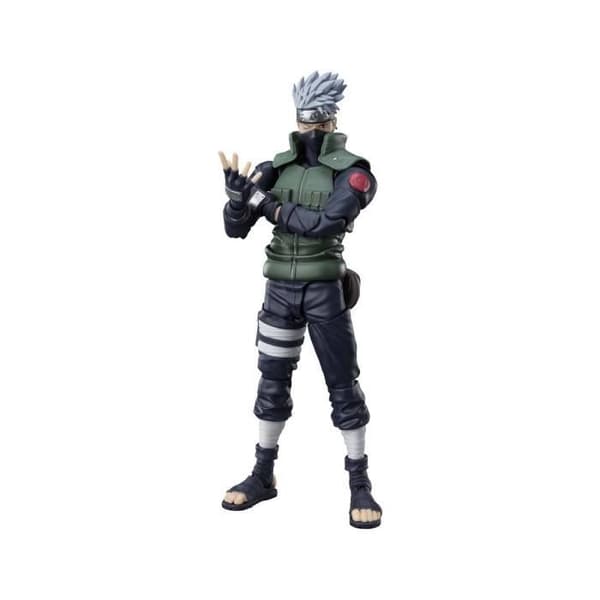 Bandai Tamashii Nations statyett - Naruto Shippuden - S.H. Figuarts Kakashi Hatake -Den berömda Sharingan-hjälten-