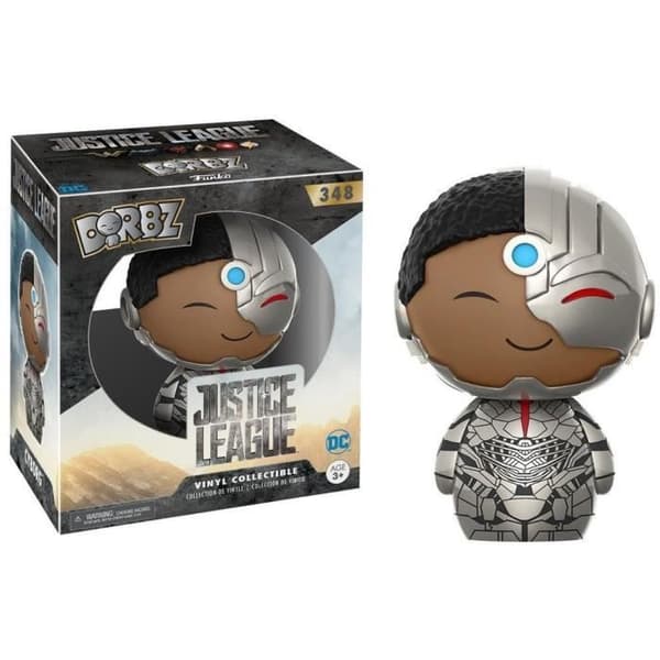 Justice League-figur: Cyborg - FUNKO - Dorbz - 8 cm Vinyl - Grå - Flerfärgad - Utomhus