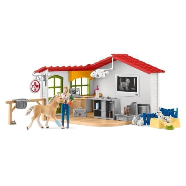 SCHLEICH veterinärövningslåda med djur - Farm World-sortiment - Modell 42502