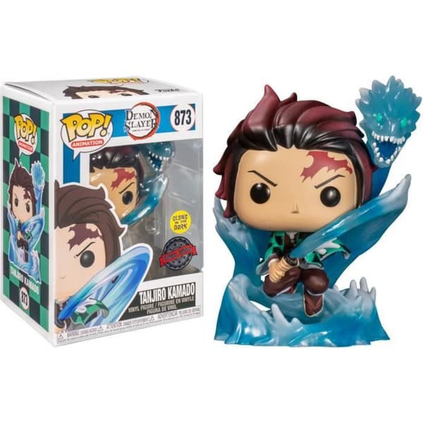 Actionfigur Demon Slayer - Tanjiro Kamado med Dragon GITD Special Edition Pop 10 cm
