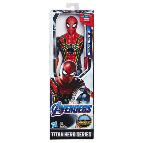 Titan Iron Spider-Man-figur - HASBRO - Avengers - 30 cm - Röd - Blandat - från 3 år och uppåt