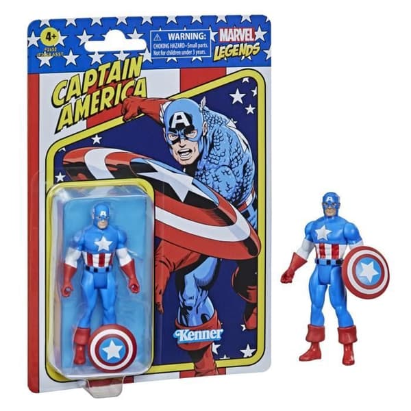 Captain America MARVEL LEGENDS Retrofigur - 9,5 cm - Multiartikulerad