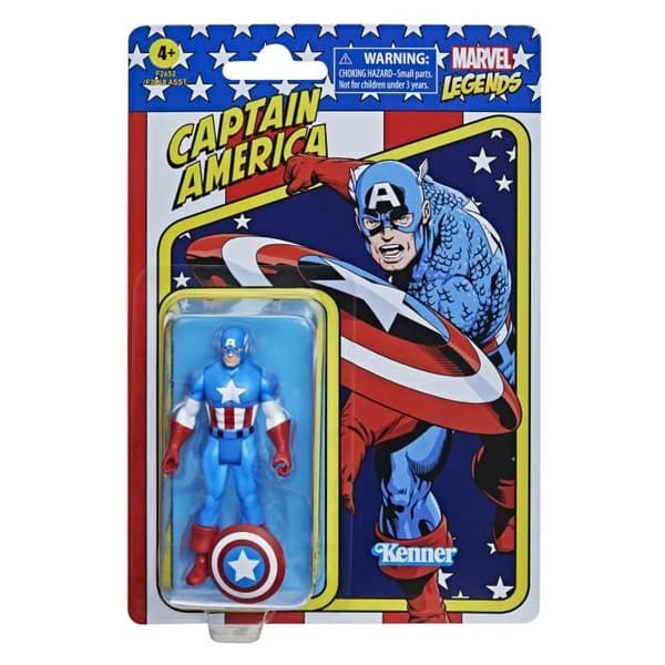Captain America MARVEL LEGENDS Retrofigur - 9,5 cm - Multiartikulerad