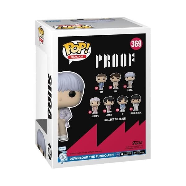 Figur i plast - Funko - Pop! Rocks - BTS - Suga - Flerfärgad - Grå