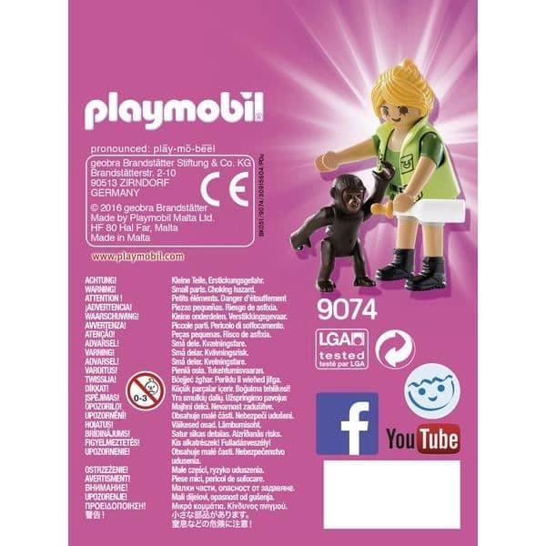 PLAYMOBIL 9074 - Vårdgivare med babygorilla - Playmo-Vänner - Blandat - Från 4 år