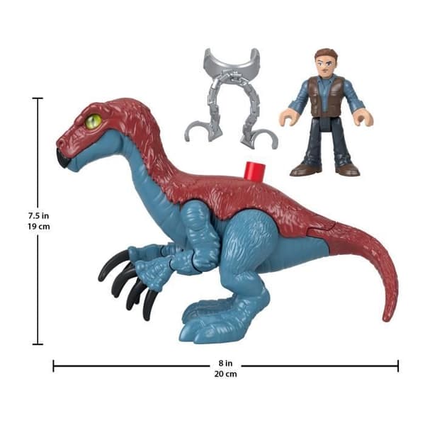 FISHER - PRICE IMAGINEXT - Jurassic World - Slasher Dino och Karaktär - Actionfigur för tidig ålder - 3 år och uppåt