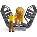 Miniatyrbild 5 av 6: Dino Transport Mission, 43-delat set med Triceratops figur- och transportbil, dinosaurieleksaker för barn