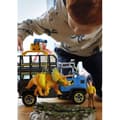 Miniatyrbild 2 av 6: Dino Transport Mission, 43-delat set med Triceratops figur- och transportbil, dinosaurieleksaker för barn