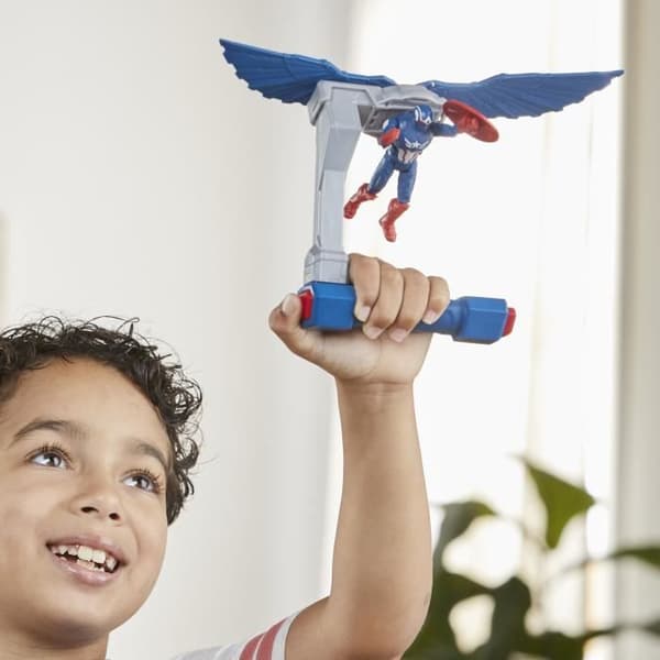 Captain America Flight Control Figure, Marvel Epic Hero Series Captain America: Brave New World, Ages 4 and Up