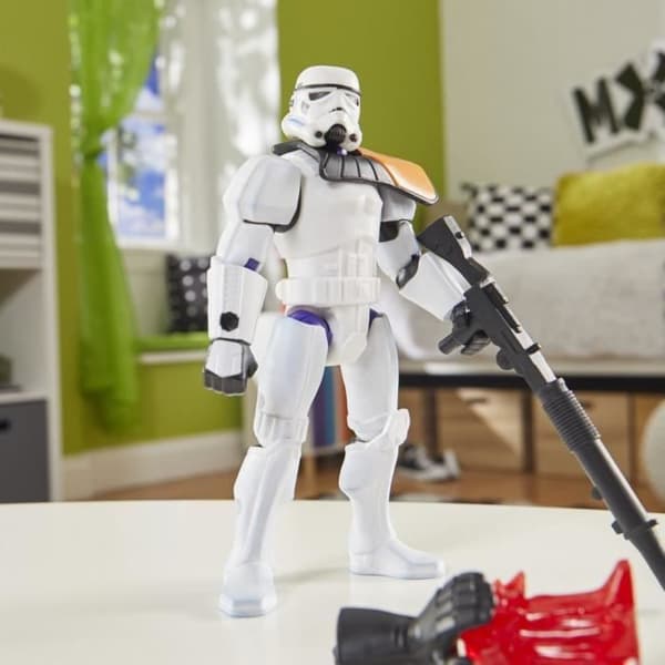 MixMashers Stormtrooper, 12 cm anpassningsbar statyett att mixa och matcha med tillbehör, Star Wars, från 4 år