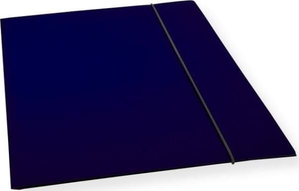 A4 folder with rubber band lacquer blue 300gsm (10pcs)