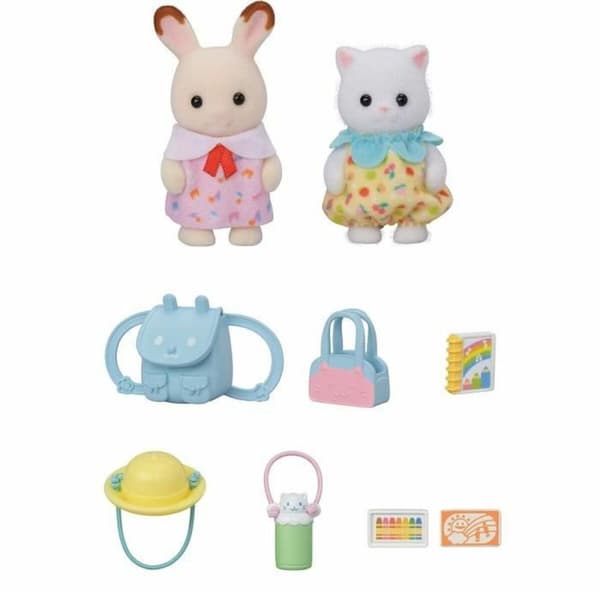 Playset Sylvanian Families The Baby Duo on a Walk 2 Kappaletta 9 Kappaletta