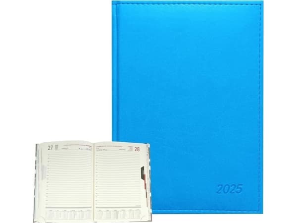 Kalender 2025 A5 dagligen sb/nd separat Azure